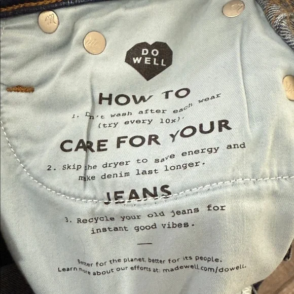 Madewell The Curvy Perfect Vintage High Rise Blue Jeans